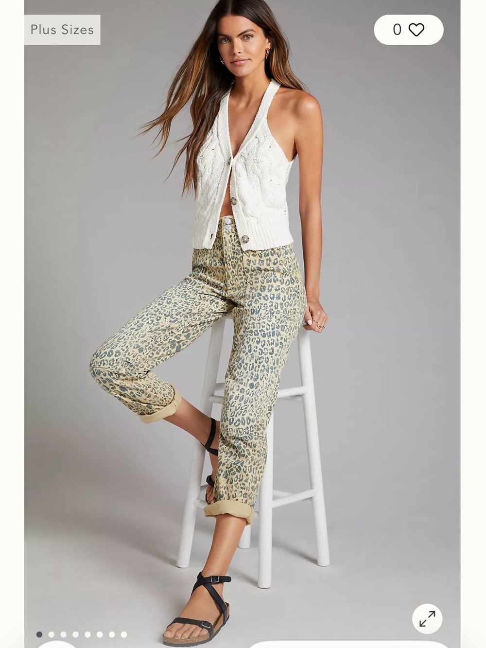 Anthropologie Pilcro The Wanderer leopard-print utility jeans 29
